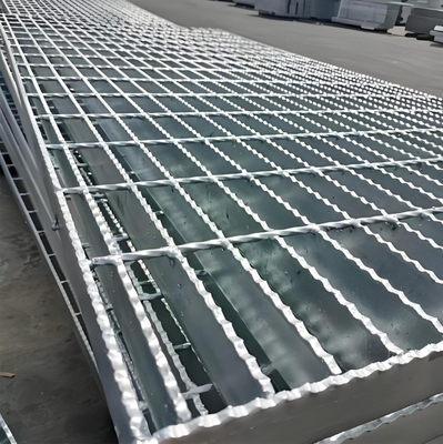 50 mm Cross Bar Pitch Stainless Steel Grating για καλύμματα αποχέτευσης και βιομηχανίες πεζοδρόμων